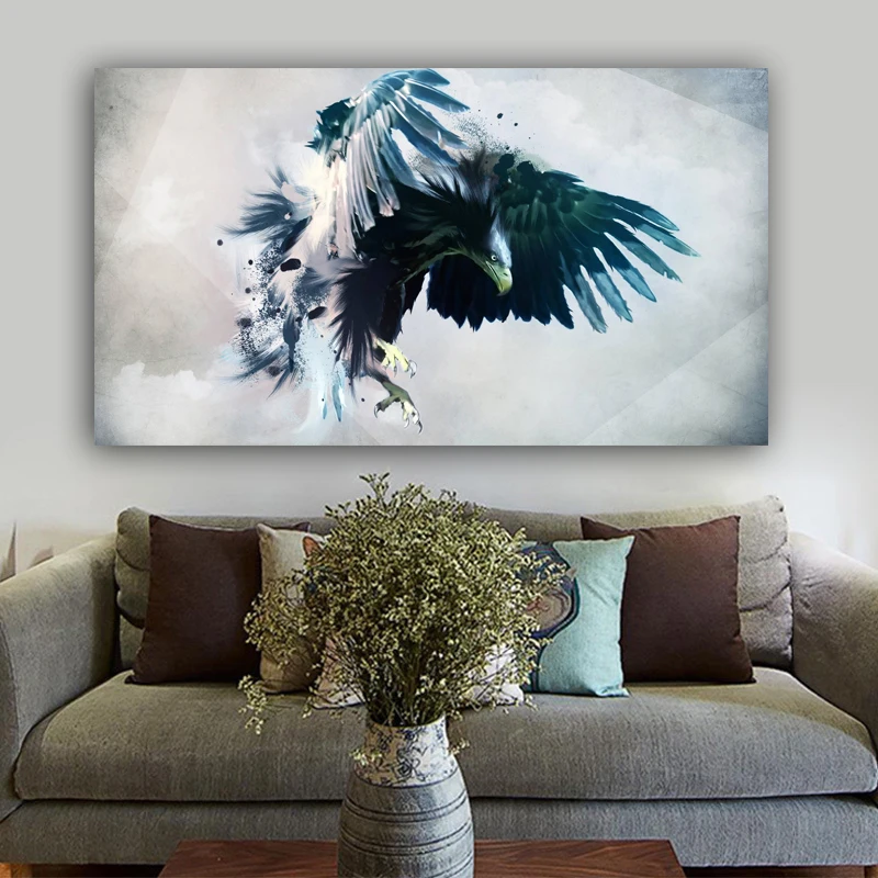

RELIABLI ART Owl Animal Graffiti Abstract Painting Canvas Painting Modern Decorative Painting Poster For living room