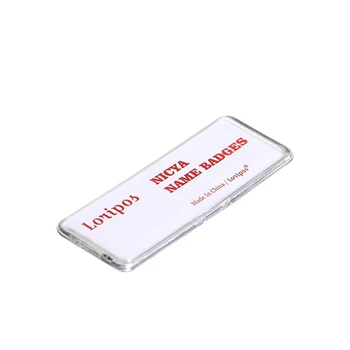 76 * 25mm Reap Magnetic Company Brand Student Worker Employee Id Name Card Holder Business Identification Card Frame Chest Badge 2016 new aluminium alloy employee worker id card holder with lanyard
