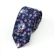 Модные галстук классический печати Для мужчин галстук цветочный Повседневное костюм Bowknots Галстуки мужская хлопковая Стройный Галстуки Красочные галстук подарок коробка
