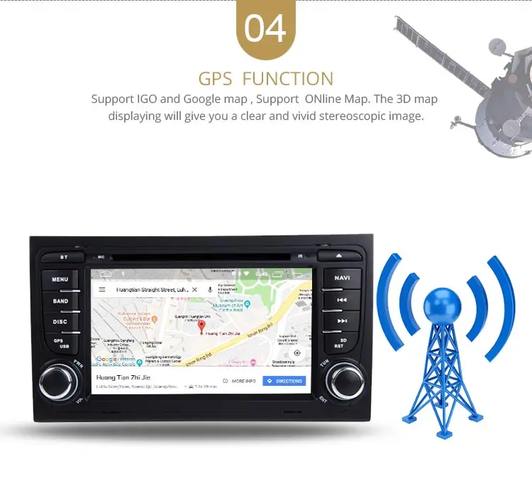 Cheap LJDA 2 Din Android 9.0 Car Radio For Audi A4 S4 RS4 2GB RAM Car Multimedia Headunit Stereo Auto Audio GPS DVD VIDEO IPS Screen 6