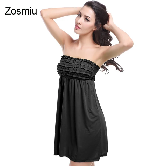 Cheap Zosmiu New Sexy Women Solid Beach Dress Cover Up Wholesale Bandeau Beach Summer Backless Sundress Cover-up Hot Beachwear Dresses Cheap Zosmiu New Sexy Women Solid Beach Dress Cover Up Wholesale Bandeau Beach Summer Backless Sundress Cover-up Hot Beachwear Dresses