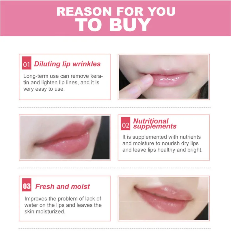 Beauty Lip Plumper Collagen Lip Mask Patches 10Pcs lip mask patches