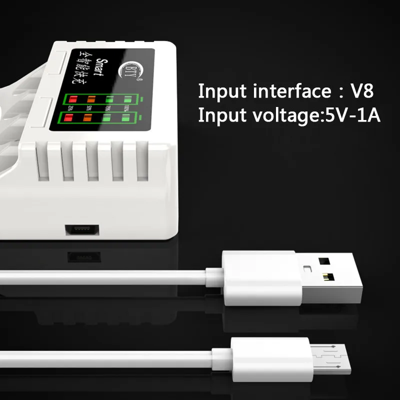 BTY-704-A3 4-slot LED Battery Charger Smart Rechargeable Battery Charger 2 Colors For AA / AAA NiMH/NiCd Rechargeable Battery