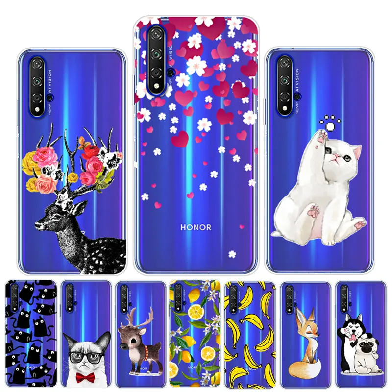 

For Huawei Honor 20 Pro Case Honor 20 Case Transparent Silicone TPU Cover Soft Phone Case For Huawei Honor 20 Honor20 Lite Case