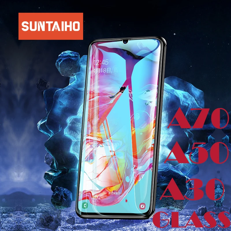 Suntaiho для samsung a50 Стекло Galaxy A30 A70 Стекло M30 j4 J6 j8 A7 A5 протектор экрана a70 A50 закаленное Стекло пленка