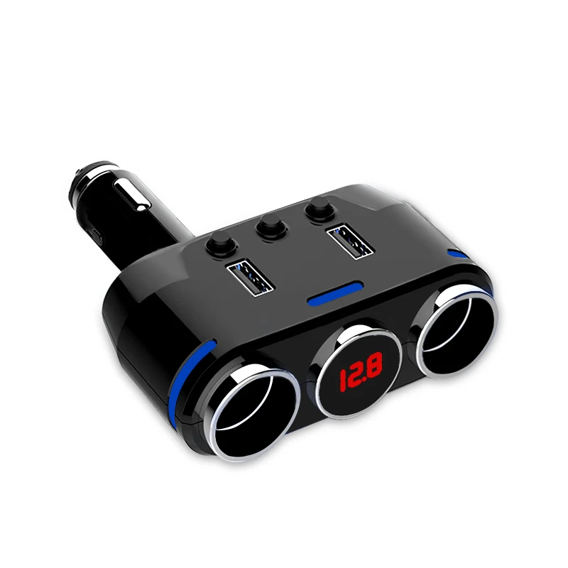 

3.1A 100w 12V 24V Car Cigarette Lighter Power Adapter Socket Splitter Plug LED Dual USB Charger Adapter For Mobile Phone MP3