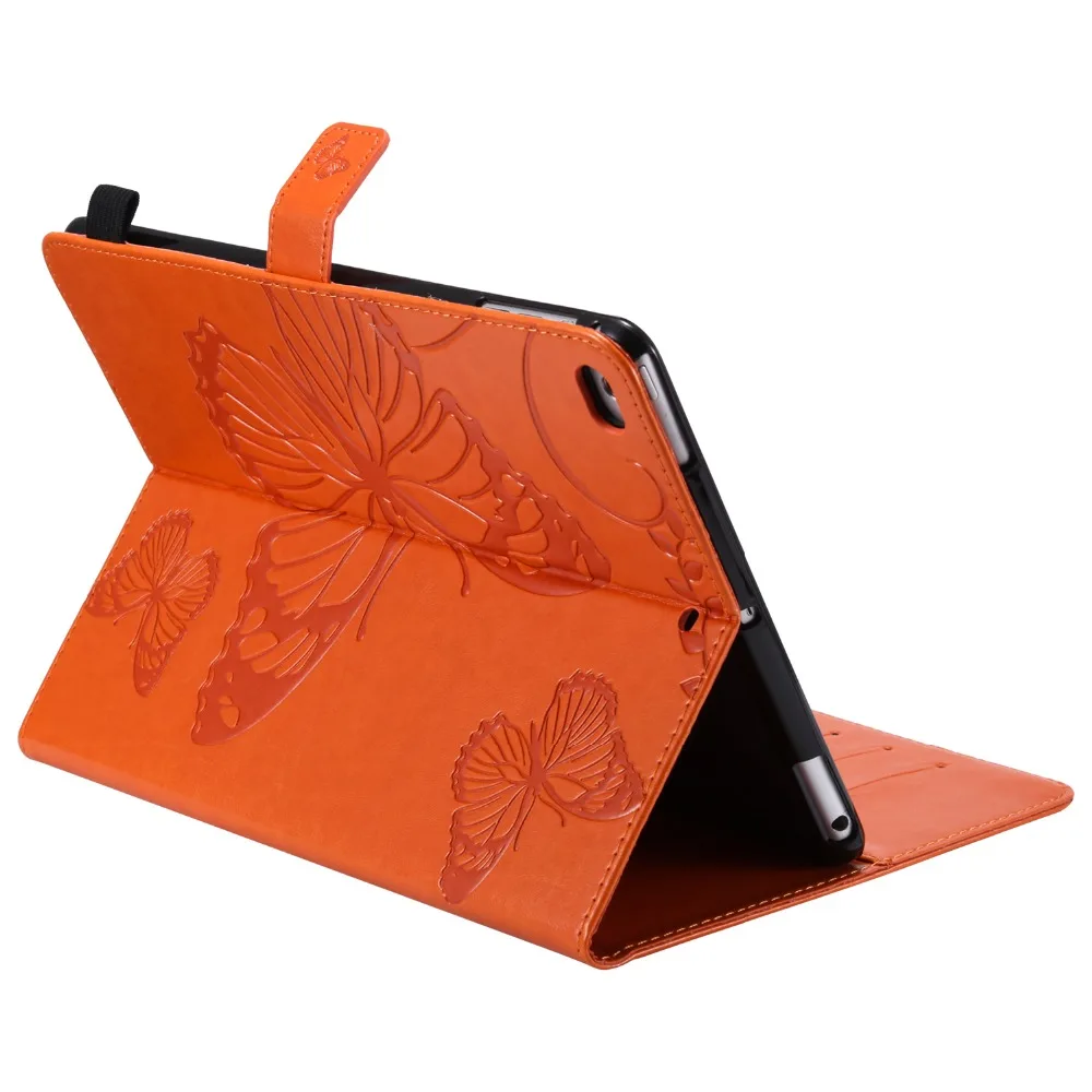 Для Coque iPad 9,7 Чехол элегантный бабочка кожаный бумажник Folio Kickstand чехол для iPad 9,7 дюймов слот для карт планшета