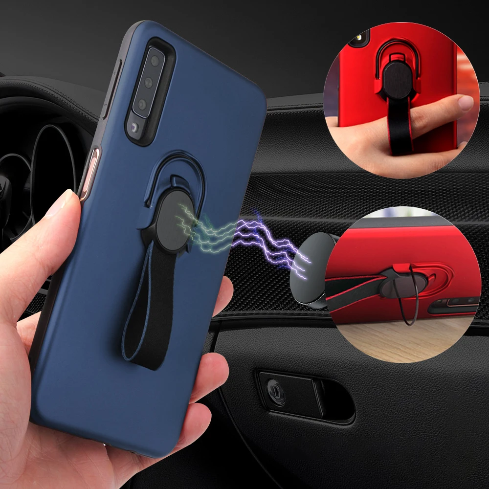Case For Samsung Galaxy S9 Magetic Luxury Ring Cover S8 J4 J6 Plus 2018 Note 9 S7 Edge Etui |