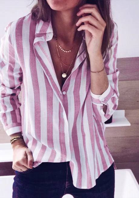 

long sleeve blouse women 2019 fashion striped shirts womens blouses ladies plus size tops female shirt print streetwear clothes