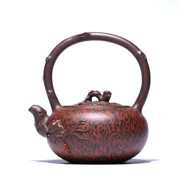 

Raw Ore Purple Mud Tilt Grape Pot Yixing Purply Clay Teapot Chinese Kongfu Tea Pots 500ml Teaware