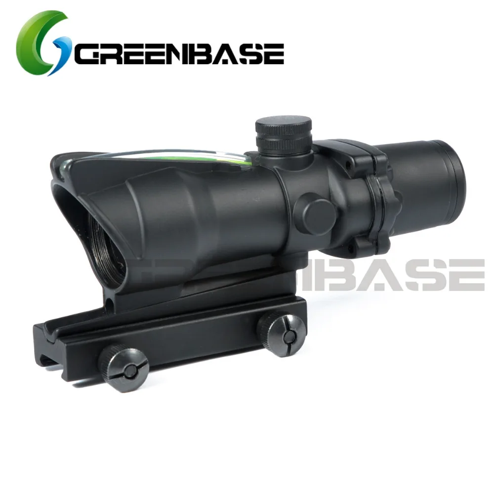 Greenbase ACOG 4x32G Подсветкой Crosshair 223 Баллистических Сетка Тактический Прицел Для m16