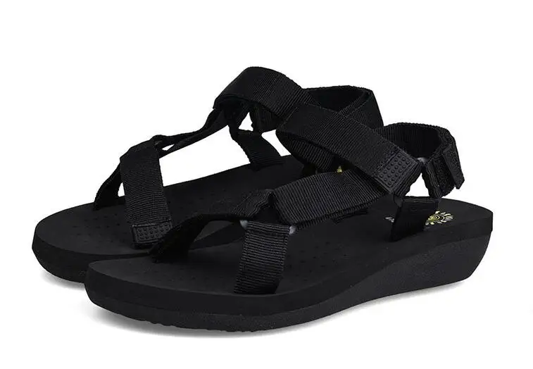 ladies casual sandals black