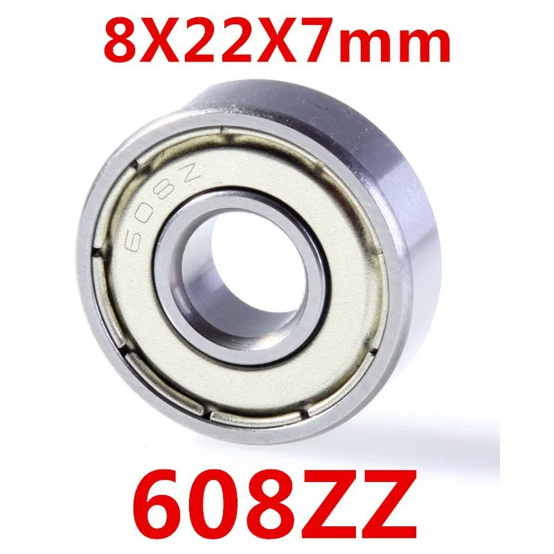 

10pcs/lot Miniature deep groove ball bearing 608ZZ 8*22*7 mm 3D printer accessories bearing 608 2Z P0