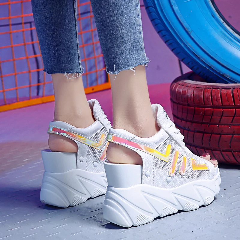 11 Ultra High Heels Gladiator Women Platform Sandals Chunky Sandals Woman Casual Shoes Ladies Increase Slippers Slides