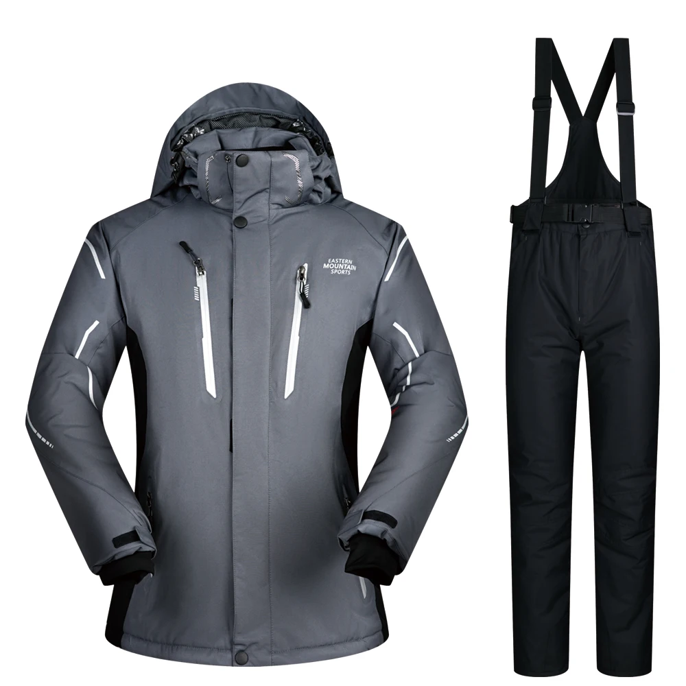 Лыжный костюм мужские бренды комплекты супер теплые водонепроницаемые ветрозащитные зимние штаны мужские зимние лыжные и сноубордические лыжные зимние куртки