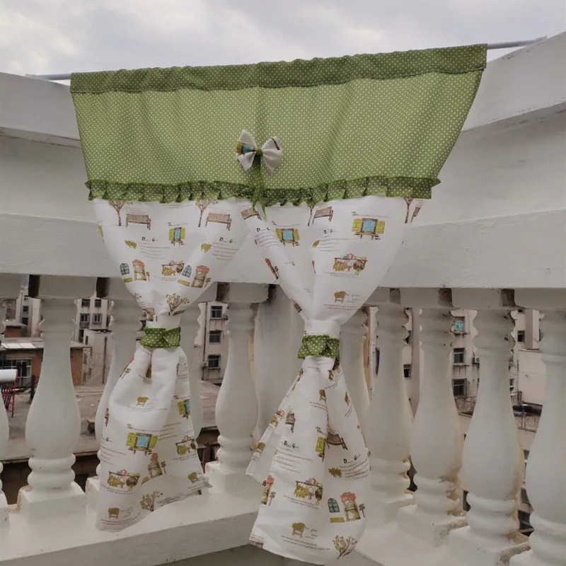 Juyang. Занавес в зеленый горошек. Декоративная штора принцессы в Корейском стиле. Затемненные шторы для ванной комнаты