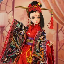 34 см ручной работы Bjd кукла Китайский костюм куклы HuaNiang Тан красота кукла 12 шарнирная кукла девочка игрушки подарок на день рождения Brinquedos