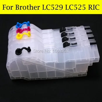 

12 Pieces/Lot LC529 525 LC525 Refillable Ink Cartridge For Brother MFC-J200 MFC-200 DCP-J100 DCP-105 Printers