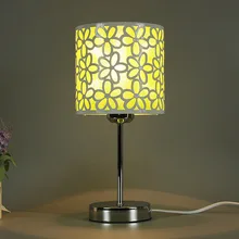 Миниатюрный современный стол для кабинета светло-белый металлический цветок выдалбливают изголовья для спален стол освещение чтения Ночные настольные светильники