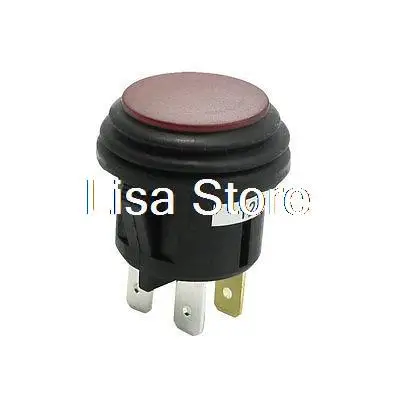 

DC 12V 20A ON/OFF SPST Panel Mounted Red Pilot Lamp Car Push Button Switch