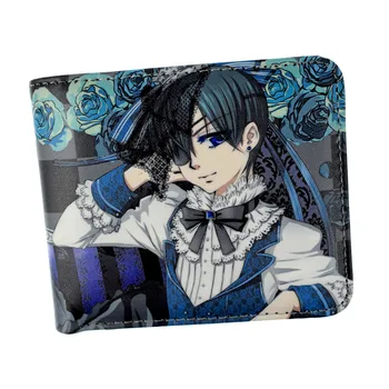 

Men's Short Wallet Black Butler Wallet with Coin Pocket
