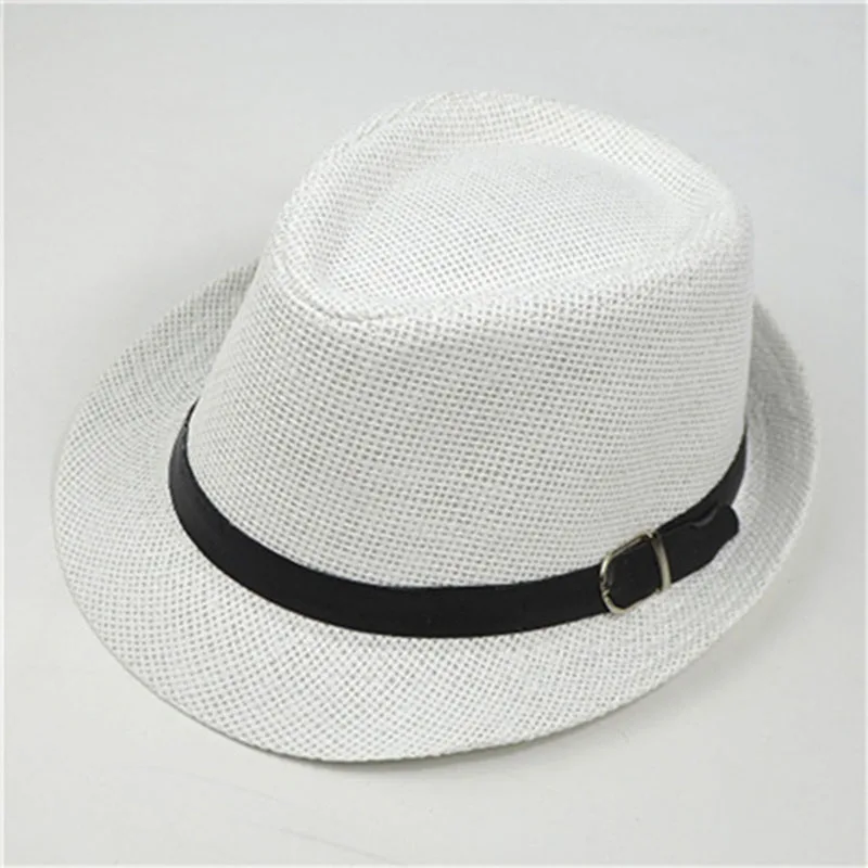 Retro Straw Fedoras Top Jazz Plaid Hat Spring Summer Bowler Hats Cap Classic Version Hats Casual Beach Hat For Men Women