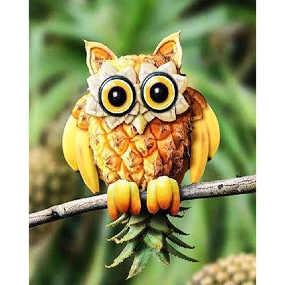 

Cross Stitch Kit DIY Diamond Embroidery Pineapple Owl Full Square/round Diamond Painting Mosaic Home Decor