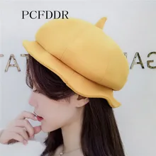 PCFDDR японский короткий козырек чистый цвет ретро Рыбацкая шляпа модный уличный головной убор для мужчин и женщин весной и осенью