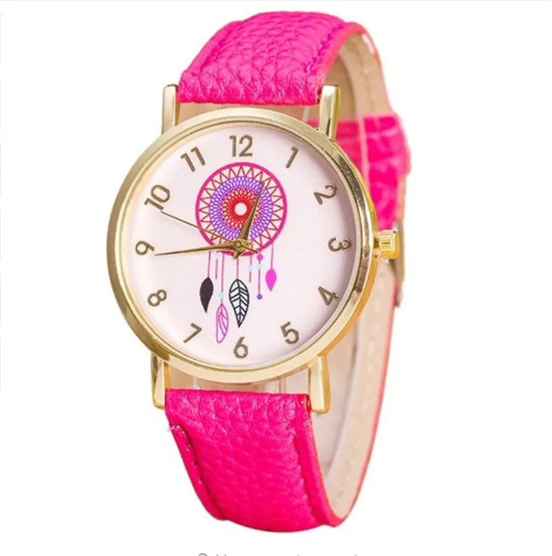 МОДНЫЕ ЖЕНСКИЕ НАРЯДНЫЕ часы quarzt с рисунком Ловца снов relojes mujer повседневные из