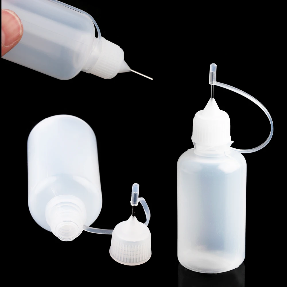2021 New 5Pcs 30ML Glue Applicator Plastic Reuse Needle Squeeze Bottle
