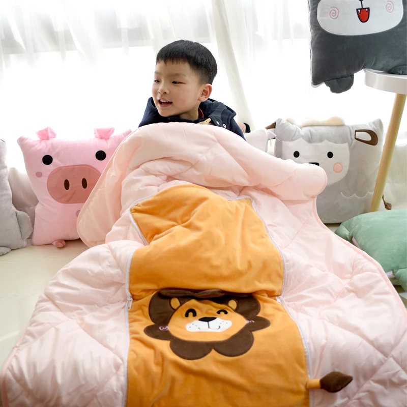 

Candice guo plush toy stuffed doll cartoon animal lion dinosaur Husky dog sheep pillow cushion to be quilt blanket baby gift 1pc