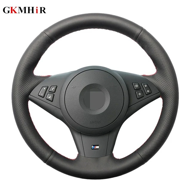 Gkmhh – housse de volant de voiture en cuir artificiel, housse de volant, couture à la main, pour BMW E60 530i E63 E64 635D 