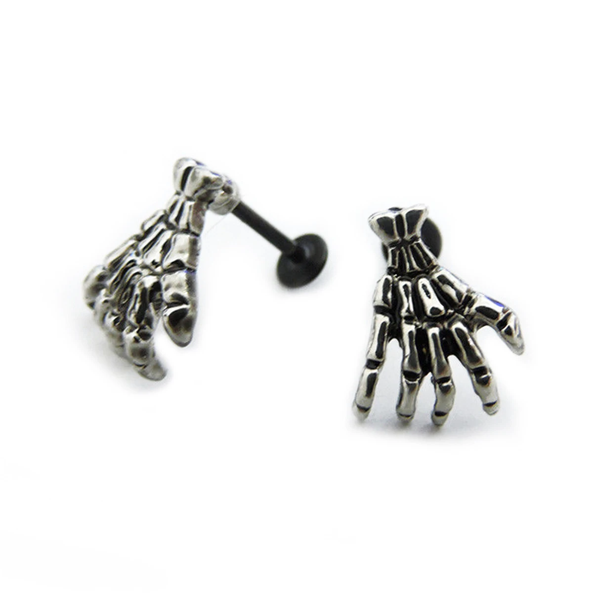 1pcs Punk Men kull Hand Lip Stud Piercing Shellhard Labret Tunnel Body Piercing Jewelry For Women Femme Jewellery Accessories