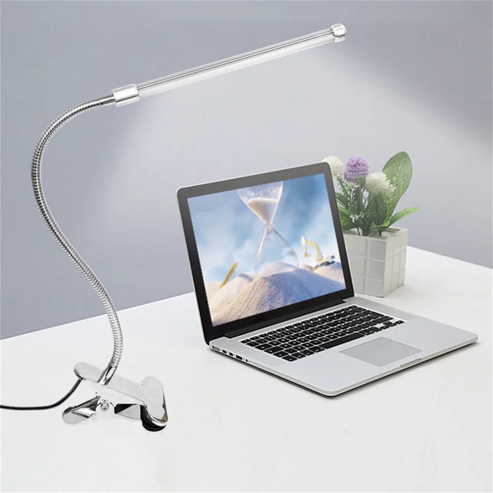 

4 Colors Dimmable Aluminum Alloy LED Clamp Clip Light Flexible Eye Protective Bedside Students Reading Desk Light Table Lamp