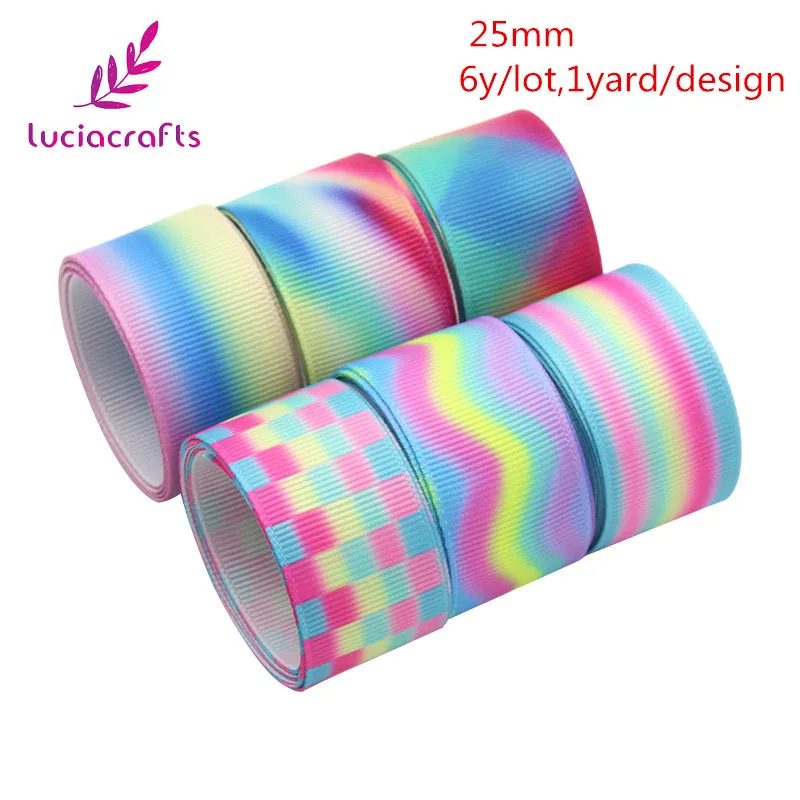 

6yards Multi sizes Satin/Grosgrain Christmas Printed Ribbons For Wedding Party Decor DIY Sewing Wrapping Materials 082007122