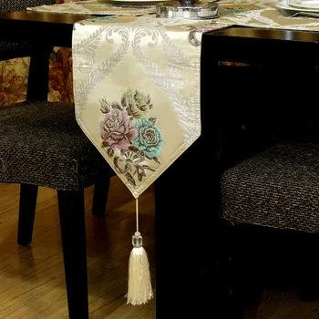 

SBB classical Postmodern Jacquard weave embroidered luxury elegant table runners home decorate dinner table flag same series mat