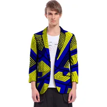 Весенний мужской полосатый Блейзер, модный Африканский мужской костюм, куртки, большой размер, Банкетный Свадебный вечерний клубный костюм, мужская одежда