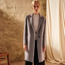Women Wool Coat Female Spring Long Ladies Woolen Women Coat Turn-down Collar Double Side Jacket 2017 Warm Winter Cashmere Coat