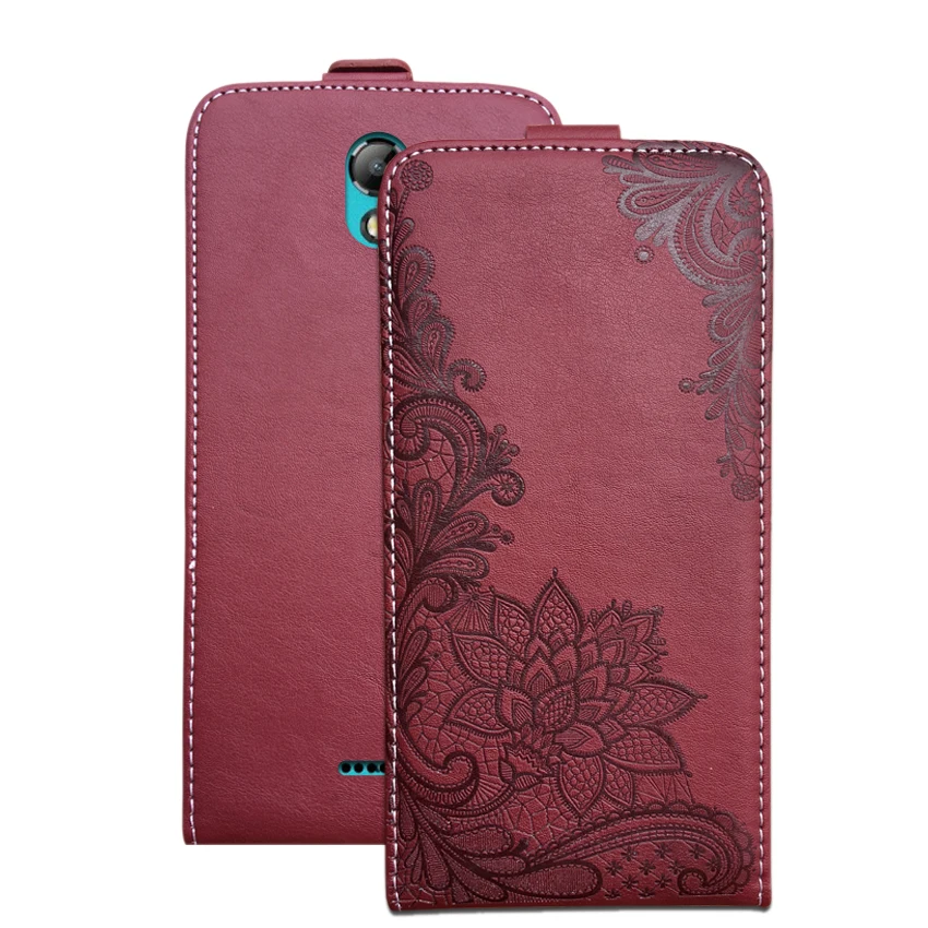 

3D Stereo Embossing lace flower butterfly flip up and down leather phone bag cover case for Highscreen Easy S (pro)