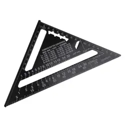 Алюминий сплав линейки треугольники 90 градусов 45 градусов комплект квадратный 7in черный Метрическая Площади Правитель