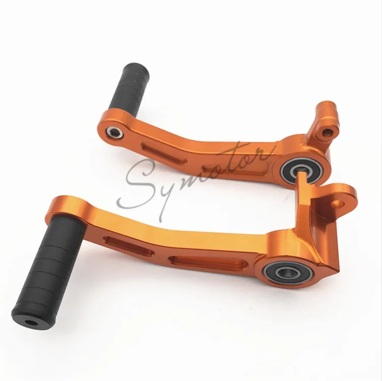 1 par naranja de la motocicleta CNC Alu de embrague de freno Gear Pedal palancas para KTM Duque 125, 200, 390, 2013-2015 moto freno pinza de freno