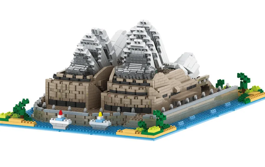 

YZ 061 World Famous Architecture Sydney Opera House 3D Model Mini Diamond Building Blocks Bricks Toy for Children no Box