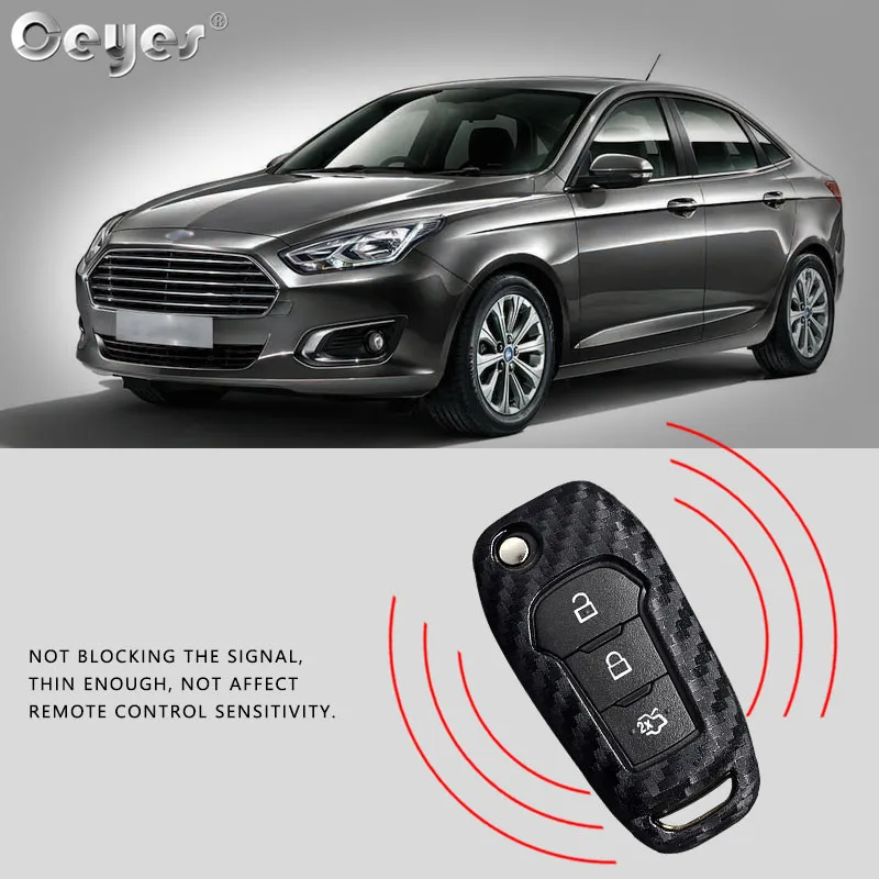 Carbon fiber key cover for FORD (4)