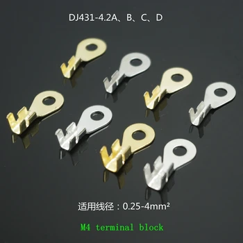

4.2 Circular Terminals M4 Ring Lugs DJ431-4 Brass Tin Plated Thickness 0.4mm