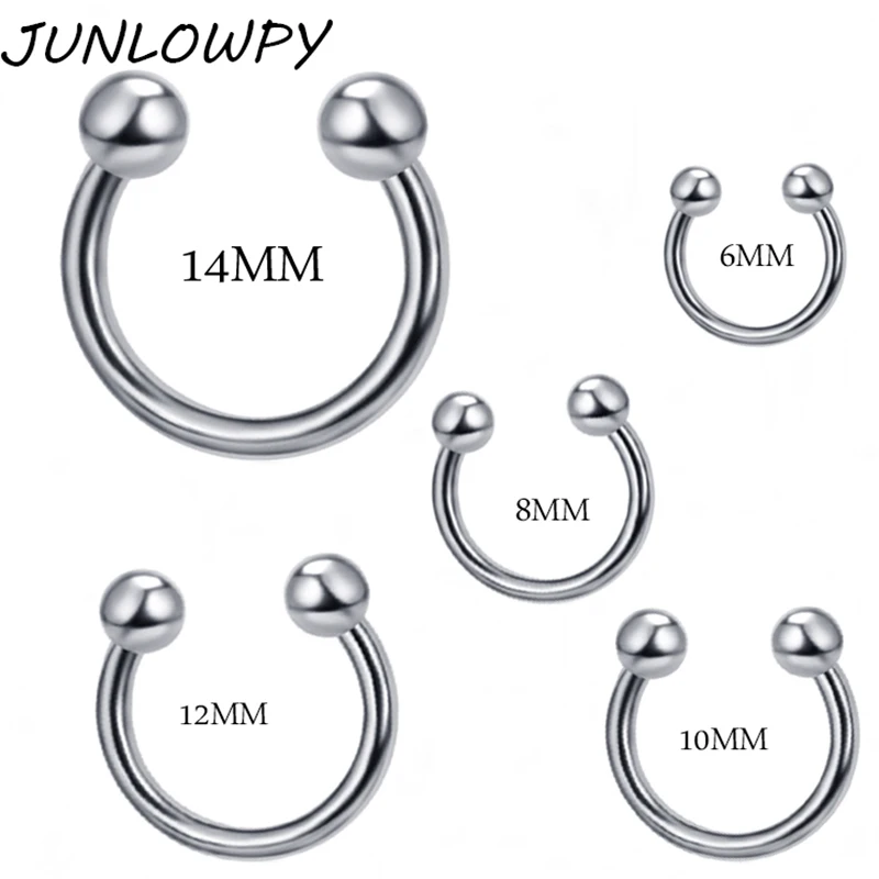 JUNLOWPY пирсинг тела носа губ ушей Смайл 6-14 мм 1 шт./лот | Украшения и аксессуары