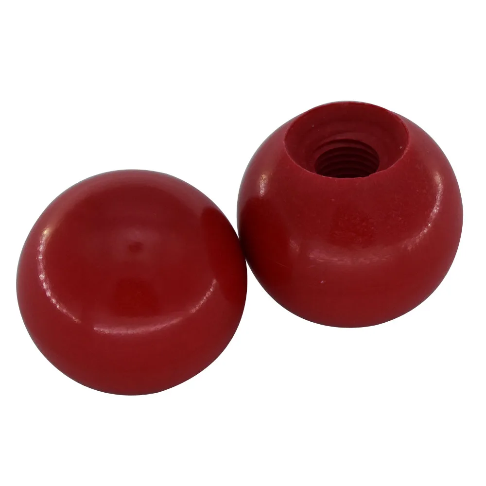 Red M6/M8/M10/M12/M16 Ball Knob 25 50mm Ball Diameter Bakelite Black Ball Lever Knob for Machine