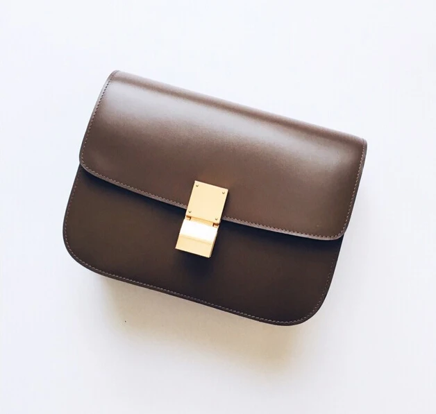 BELLA JOY маленькая Лоскутная Женская классическая коробка сумка из натуральной кожи женские сумки из воловьей кожи сумка для женщин - Цвет: coffee S