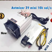 Б/у Antminer Z9 мини 10k Sol/s 300W с Питание Asic Equihash Miner добыча из мультфильма «Холодное сердце» ЗХ монета может достигать до 14K