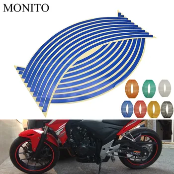 

Motorcycle Wheel Sticker 16" 17" 18" Reflective Decals Rim Tape Strip For Honda CB 300F 500F CBR600RR CBR929RR CBR954RR CB1000R