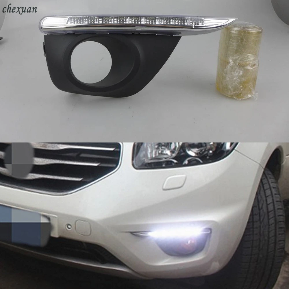

CSCSNL 1 set 12V ABS LED DRL Daytime Running Lights Daylight Fog Lamp Cover Headlamp For Renault Koleos 2011 2012 2013 2014